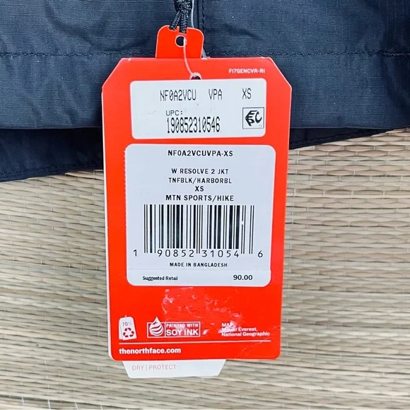 The North Face NWT Resolve 2 Rain Windbreakers Hooded Jacket Size XS/TP - Picture 9 of 12